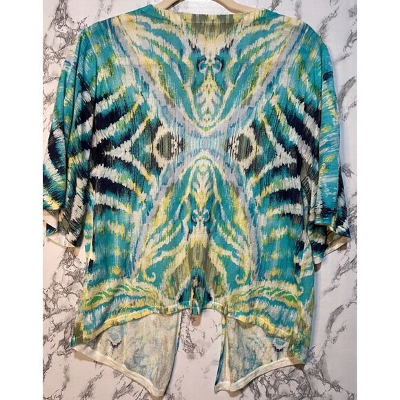 Chico's Women's Open-Front Kimono Cardigan  Size 0  Multicolor - Picture 3 of 8